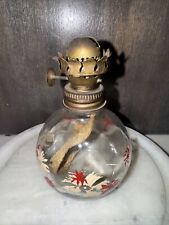 Vintage Miniature Glass Oil/Kerosene Lamp - Fireworks Design picture
