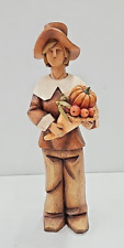 Pacific Rim Cubist Thanksgiving Harvest Pilgrim Man Figure 12.5” Resin picture