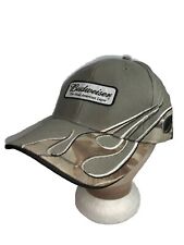 BUDWEISER Baseball Hat Official Product Camouflage Flame 2008 Casual Cap Mens. • picture