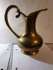 Vintage Solid Brass Single Handle Pitcher picture