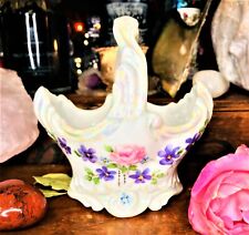 Spirits Victorian Bohemian Vintage Invoke Roses Lilics Iridescent Candy Basket picture