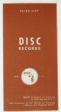 Disc Record Label Price List 1947 Vintage Brochure Paper Ephemera picture