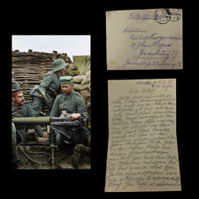 RARE 18th Infantry Division German Soldier's 1915 Handwritten Trench Letter picture