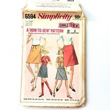 1970s Vintage Simplicity 6594 Overall Skirt Sewing Pattern picture