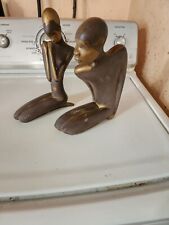 Vintage African Tribal Ceramic Art Figures, Male and Female picture