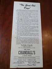 Vtg 1950s The New Crandall's Advertising Blotter Madison WI Dining Duncan Hines  picture