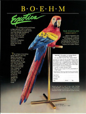 1987 BOEHM Exotica Porcelain Macaw Bird Collectible VTG Magazine Print Ad 8.5X11 picture