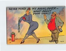 Postcard Never Mind My Hangover, What About Your Own? With Comic Art Print picture