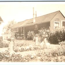 1920s-30s Charming Summer House RPPC Vancouver BC Photo Home Plants Postcard A44 picture