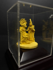 Beautiful Glass Box with wood base and King Tutankhamun with his Queen inside picture