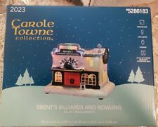 New Carole Towne Brent’s Billiards and Bowling Lighted Village Scene LED 2023 picture