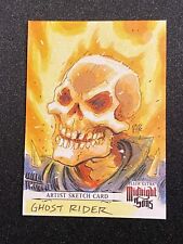 2023 Fleer Ultra Midnight Sons Ghost Rider  1/1 Artist Sketch By Ross Radke picture