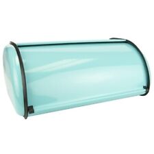 Roll Up Lid Stainless Steel Bread Box, Turquoise picture