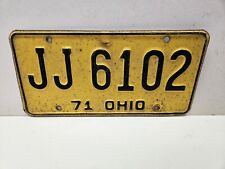 1971 Vintage Original Ohio License Plate JJ 6102 picture