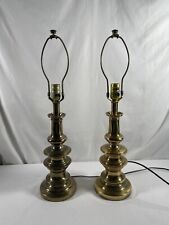 ONE (1) Vintage Stiffel Heavy Brass Table Lamp 24” #351 READ picture