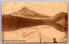 Oregon Mount Hood Lost Lake Scenic Mountain Landscape Sepia BW UNP Postcard picture