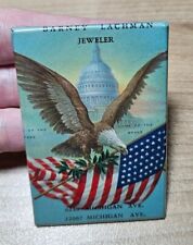 Vintage Barney Lachman Jeweler American Eagle Dearborn Detroit MI? Pocket Mirror picture