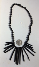 OCL - BEAUTIFUL & RARE HAWAIIAN BLACK CORAL BEAD & BRANCH NECKLACE - 17  INCHES picture