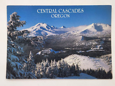 Central Cascades Oregon Three Sisters & Broken Top Mountains Postcard picture