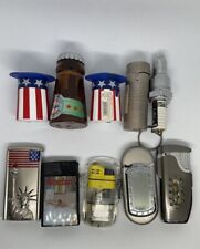 LOT  OF 10 Vintage Novelty Assorted Refillable Butane Lighters, unused, Torch picture