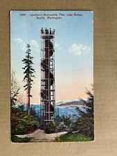 Postcard Seattle Washington Gunther's Observation Tree Lake Burian Vintage WA PC picture