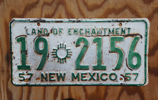 1957 New Mexico LAND OF ENCHANTMENT License Plate # 19 - 2156 picture