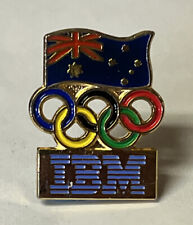 2000 IBM Olympic Sponsor Pin  ~ Sydney ~ Australia ~ Flag ~ Rings picture