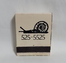 Vintage L'Escargot French Restaurant Snail Matchbook Chicago IL Advertising Full picture