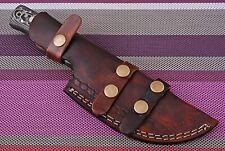 Double stitch custom hand made pure leather sheath for fix blade knife picture