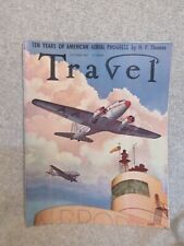 October 1938 AIRLINES TRAVEL MAGAZINE  High-Grade VF/NM   AIRPORT ART COVER picture