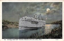 Steamer SS New York Cape Cod Canal Cape Cod MA Massachusetts Vtg Postcard E5 picture