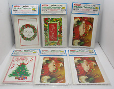 6 Vintage Joybrite Musical Christmas Cards NOS Need Batteries picture