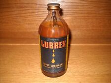 Antique Berryman Products Lubrex Super Lubricant Crankcase Additive Glass Bottle picture