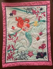 Disney Ariel Sea Treasures Crib Blanket Quilt Excellent Condition Little Mermaid picture