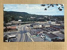 Postcard Oregon City OR Oregon Aerial View Willamette River Bridge Vintage PC picture