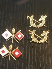 WWII US Army Officer Signals Paymaster Plus Collar Pin Badge L@@K picture