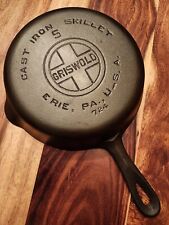 Griswold Cast Iron Skillet No. 5, LBL, EPU, 724, Spins picture