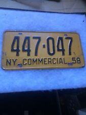 1958 New York Commercial License Plate 447-047 picture