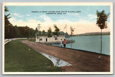Harvey's Lake PA Pennsylvania - Newell's Boat House - Postcard - c1920 picture