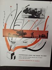 Container Corporation of America 1943 Fortune Mag WW2 Print Ad Battlefields picture