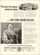 1944 WWII AD for SCRIPPS HOWARD Newspapers can stop MURDER BY WAR 112721 picture