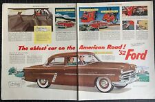 Vintage 1952 Ford Automobile Print Ad picture
