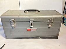 Vintage Sears Craftsman  metal mechanics tool box with tray picture