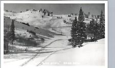 MT ROSE BOWL reno nv real photo postcard rppc nevada ski history mountain snow picture