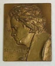 Beethoven Small Bronze Plaque, c1920's, signed F Stiasny (1000747) picture