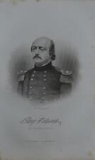 United States Civil War General Benjamin Butler Engraving Original 1863 picture