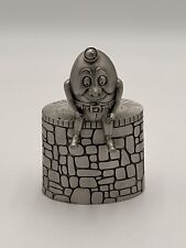 Vintage Humpty Dumpty Pewter Metal Coin Piggy Bank Mid Century Modern picture
