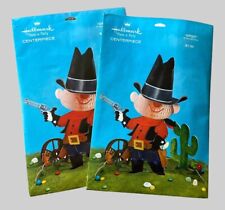 Vintage Hallmark Plans a Party Centerpieces Cowboys Lot of 2 - Opened but Unused picture