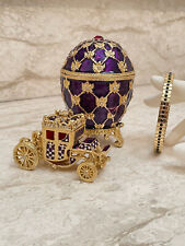 Amethyst Faberge egg Imperial Royal & Unisex Gold bracelet bday gift for husband picture