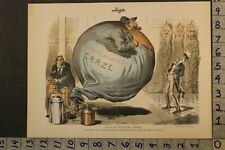 1891 JUDGE POLITICAL LITHO ART SAM INFLATION DEMOCRAT COMIC AMERICA VF41 picture